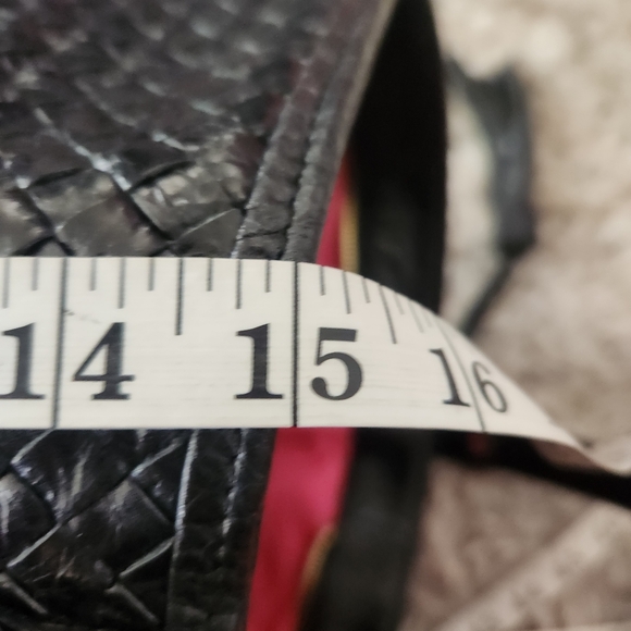 Dee Ocleppo 100% Leather Weaved Black Tote Bag Made in Italy - Picture 13 of 14